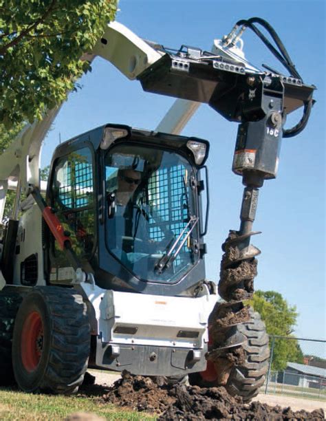 bobcat with auger attachment